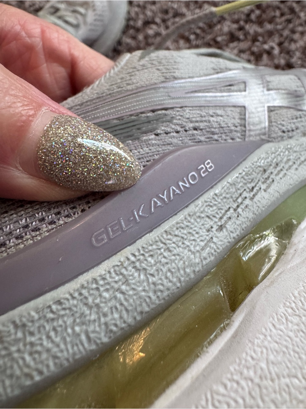 Asics Gel-Kayano 28 Women's Running Shoes Gray Lavendar FF Blast Size 8.5 - Picture 11 of 11